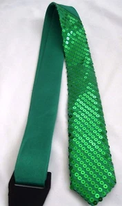 Grüne Pailletten Unisex Herren Krawatte Krawatte 56" L x 2" W-grüne Krawatte Krawatte - Neu! - Bild 1 von 2
