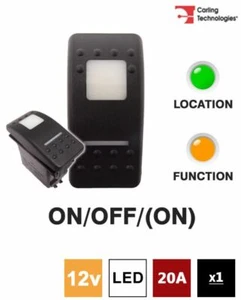 Interruptor Rocker Carling 273.314 serie V 12V ENCENDIDO/APAGADO/(ENCENDIDO) SP 2xLED VERDE/ÁMBAR - Imagen 1 de 5