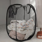 Folding Laundry Basket Bathroom Clothes Mesh Storage Bag Dirty Laundry Basket{