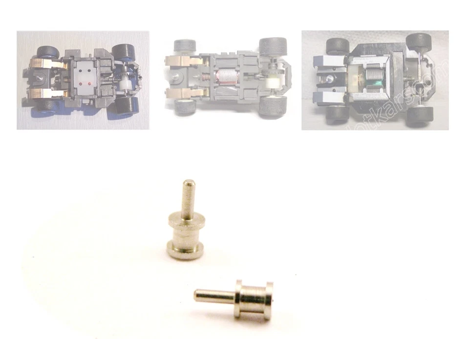 Tyco Circuit Ho Slot car paire de guides acier neufs/ New Steel guide pins