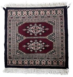 Alfombra anejo Uzbeko Bukhara hecho a mano 55cm x 65cm 1970s - 1C848 - Picture 1 of 7
