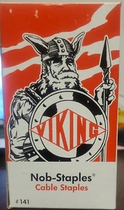 Cable Viking Nob-Staples #141 caja con 100 grapas hecho en EE. UU. - Imagen 1 de 1