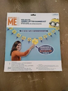 DESPRECIABLE ME Minion Divertido JUMBO BANNER KIT ~ Suministros para fiesta de cumpleaños - Imagen 1 de 2