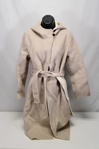 Theory Brown Checked Wool Blend Belted Cape Coat Womens Small - Picture 1 of 9