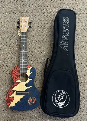 Alvarez GDU26C Grateful Dead Limited Edition “Lightning” Ukulele With Case Uke - Image 1 of 4