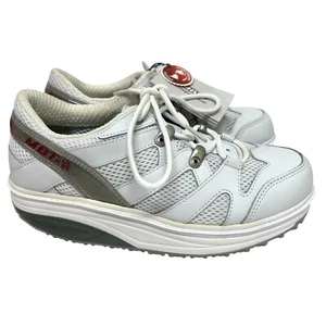 NWT Women's MBT Sport Leather Sneakers Walking Athletic Shoes 6.5 White Orthoped - Picture 1 of 11
