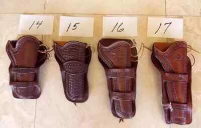 GUN HOLSTER REVOLVER PISTOL LEATHER MADE HAND TOOLED COWBOY WESTERN - Image 1 of 3