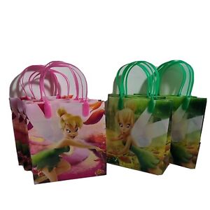 Disney Tinkerbell Party Favor Goodie Loot Gift Bags 8-ct Reusable Pink & Green