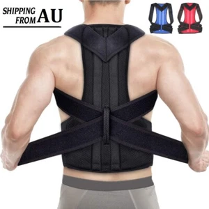 Full Back Posture Corrector Lumbar Shoulder Support Brace Belt For Women Men - Picture 1 of 13