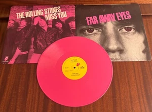 THE ROLLING STONES MISS YOU B/W FAR AWAY EYES PINK VINYL UK 12" SINGLE LP NEW - Picture 1 of 7