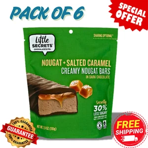 Little Secrets Salted Nougat Caramel Dark Chocolate Snack Bars 3.9 OZ Pack Of 6 - Picture 1 of 2