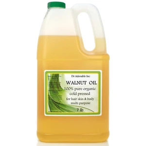 7 LB / 1 Gallon Walnut Oil Pure Organic Cold Pressed Best Fresh Multi Purpose - Picture 1 of 5