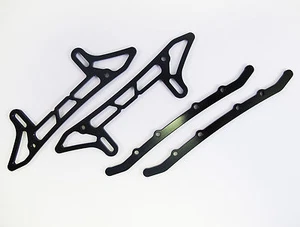 Black Alloy Chassis Sled Guard Black For RC Crawler SCX10 - Picture 1 of 2