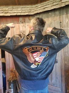 Giacca di pelle Harley Davidson XXL vera pelle - Foto 1 di 7