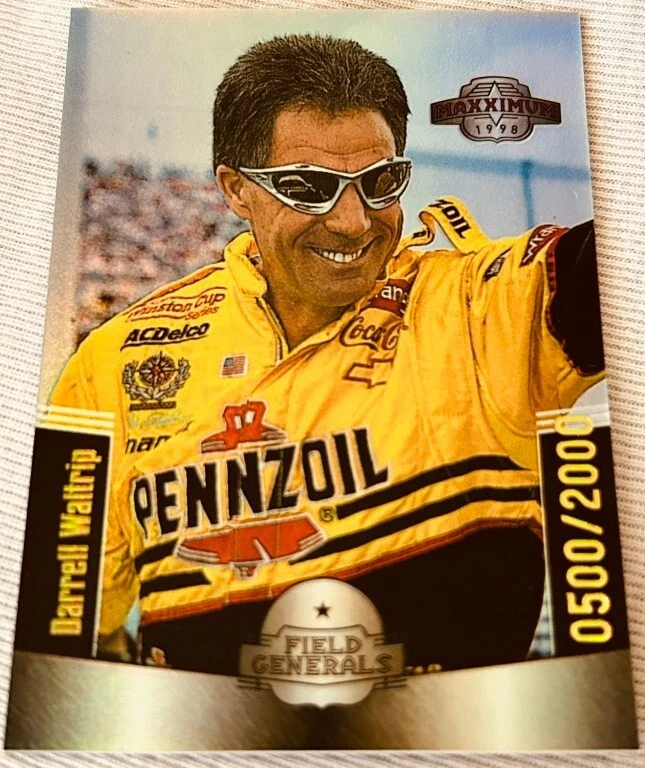 Darrell Waltrip 1998 Maxx Field Generals NASCAR chase insert card #9 #500/2000 - Image 1 of 1
