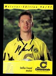 Steffen Freund Autogrammkarte Borussia Dortmund 1996-97 Original Signiert - Picture 1 of 2