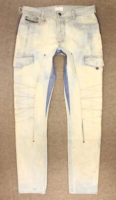 Jeans para hombre DIESEL Passito (2006) cónicos W32 L34 hechos en Italia n778 - Imagen 1 de 4