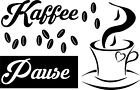 Wandaufkleber-Küche-Kaffee Pause mit Tasse & Bohnen-60 oder 80cm-div. Farben-820