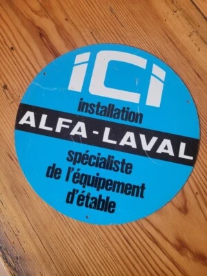 ancienne plaque tôle agricole ALFA LAVAL machine à traire paysan élevage - Photo 1/3