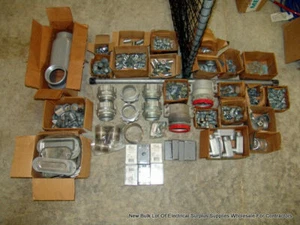 Bulk Lot of Electrical Contractor Surplus Supplies Wholesale Lot FREE SHIPPING - Picture 1 of 12