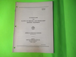 ESPECIFICACIÓN API PARA CLASIFICACIÓN DE FOLLETO DE PERFORACIÓN Y PRODUCCIÓN PERFORACIÓN PETROLERA - Imagen 1 de 3