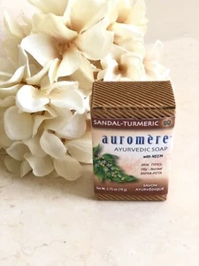 BRAND NEW by Auromere Ayurvedic Bar Soap with Organic Neem Sandal Vegan Non Gmo - Picture 1 of 2