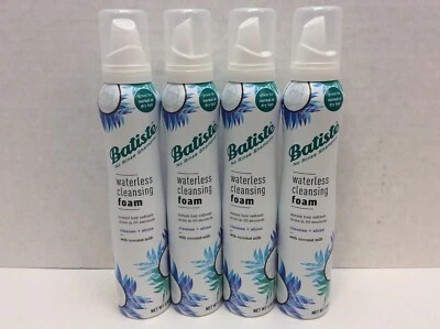 Batiste Waterless Cleansing Foam Cleanse + Shine with Coconut Milk, 4 Cans - Image 1 of 3