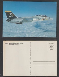 Postal militar de aviones CNF9 Grumman F-14A Tomcat cromada sin usar - Imagen 1 de 3