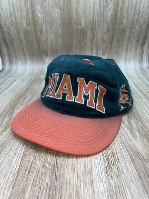 Sombrero ajustado vintage años 90 Miami Hurricanes American Needle 100 % lana talla 7 usado Foto 1 de 4