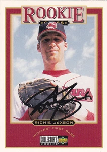RICHIE SEXSON CLEVELAND INDIANS SIGNED CARD YANKEES MARINERS BREWERS DIAMONDBACK - Picture 1 of 1