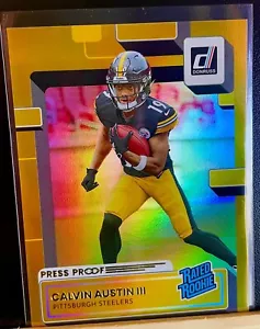 RATED ROOKIE🔥HOLOFOIL🔥REFRACTOR CARD🔥GOLD🔥PROOF🔥Steelers🔥Calvin Austin III - Bild 1 von 1