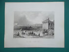 Canada St. John On Richlieu River - 1841 Bartlett Antique Print Engraving