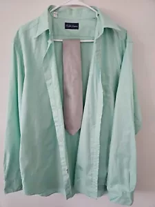 Camisa Ralph Lauren Clásica Verde A Cuadros - Hecha en Italia - 100% Algodón L - Imagen 1 de 7