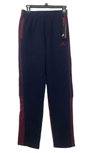 boys adidas Activewear pants size L (14-16) Navy/burgundy Zip-ankle - Picture 1 of 8