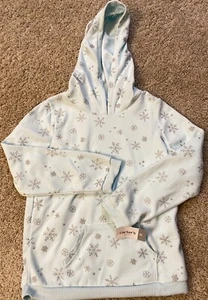 CARTER'S Girls Blue Fleece Hooded Sweatshirt 12 Big Kids NWT Tiara Hood Art - Picture 1 of 6