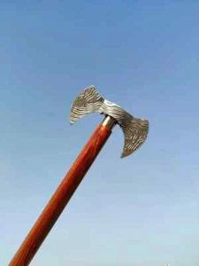 Vintage Brass New Axe Head Handle For Handmade Wooden Walking Stick Cane Gift - Picture 1 of 4