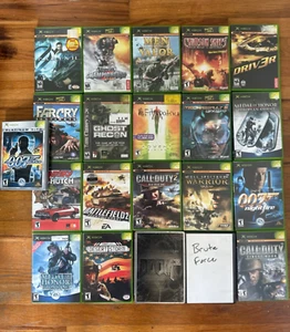 Lote de 21 juegos de disparos Xbox Doom 007 COD Driv3r Battlefield Medal Honor Advent - Imagen 1 de 2