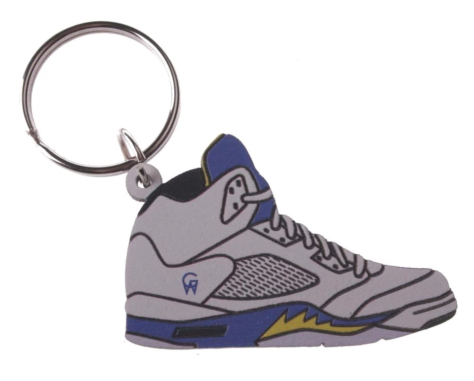 Good Wood NYC Laney 5 Blanco Zapatilla Llavero Blanco V Zapato Llavero Llavero Foto 1 de 2
