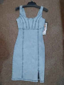 New Rewash Juniors Size Small Jean Dress Sleeveless Beach Summer Light Wash Nice - Picture 1 of 9