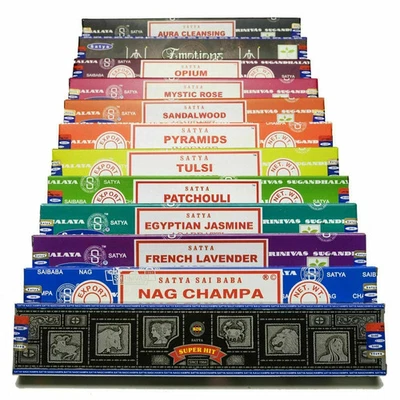 Satya Sai Baba Nag Champa Assorted Mixed Incense Sticks Fragrance Agarbatti 180g - Image 1 of 4