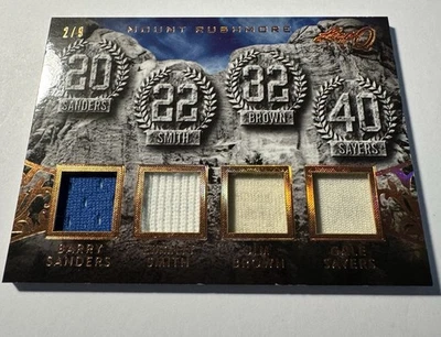 2017 Leaf Mt Rushmore MR04 2/9 Game Used Sanders / Smith/ Brown / Sayers  - Image 1 of 2