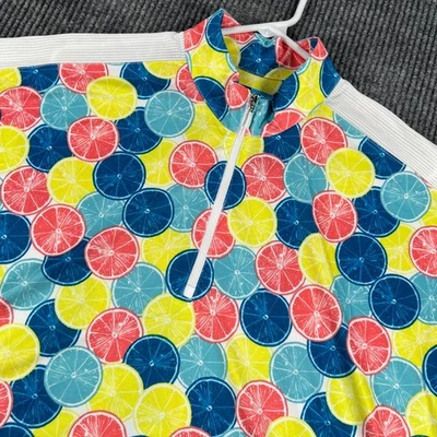 Nuevo Polo PGA Tour Mujer XL Extra Grande Geométrico Manga Corta 1/4 Cremallera Foto 1 de 4