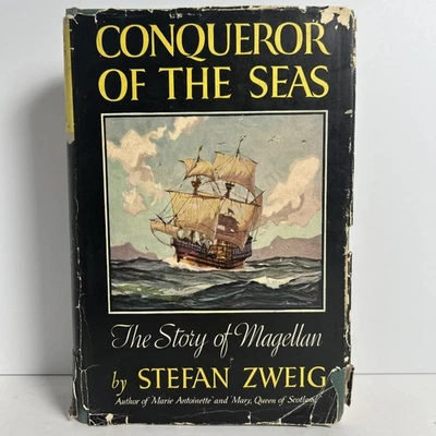Conqueror of the Seas Story of Magellan Stefan Zweig 1938 Vintage HCDJ - Image 1 of 4
