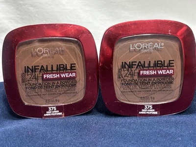 Loreal Infallible 24H Fresh Wear Foundation Powder 375 Deep Amber 0.31 oz Sealed - Image 1 of 4