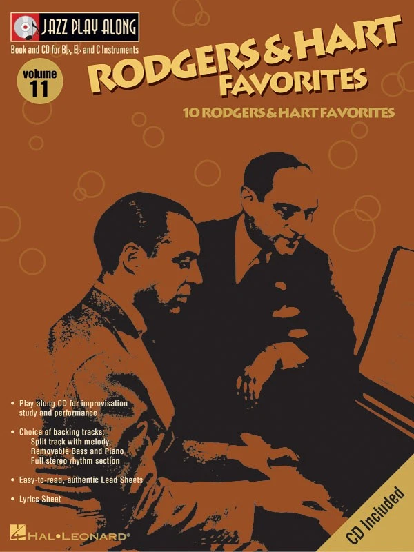 Rodgers Hart Favorites Jazz Play-Along Vol 11 for Bb Eb C BC Sheet Music Book CD - Image 1 of 1
