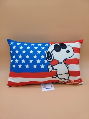 Peanuts New 2025 Snoopy American Flag Decorative Pillow  17 x 11 In - Image 1 of 4