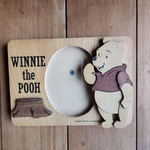 Disney Winnie the Pooh Wooden Photo Stand Frame Retro - Picture 1 of 4