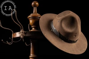 Vintage Campaign Hat in Brown - Picture 1 of 8