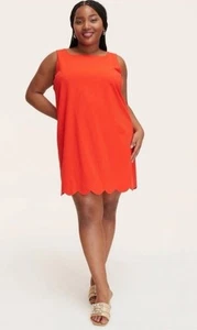 Kate Spade sz XXL Red Scalloped Mini Shift Dress Sleeveless Women's - Picture 1 of 3