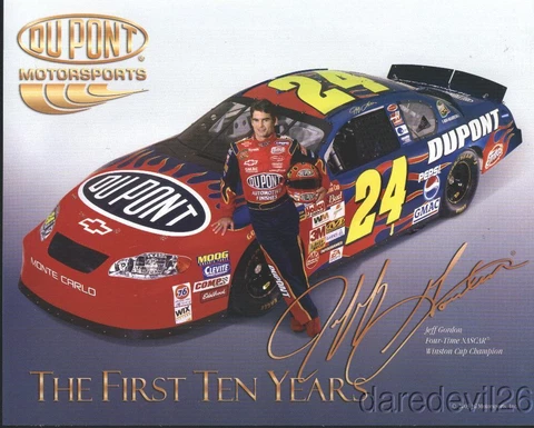 2003 Jeff Gordon Dupont Chevy Monte Carlo NASCAR postcard Cover